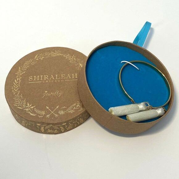 Anthropologie Shiraleah White Tassel Tallulah Bracelet New w/ Box - Picture 2 of 3